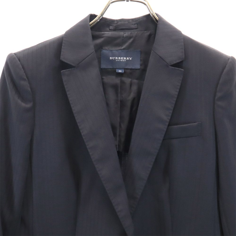BURBERRY バーバリー 三陽商会 日本製 ウール テーラードジャケット 38 黒 レディース