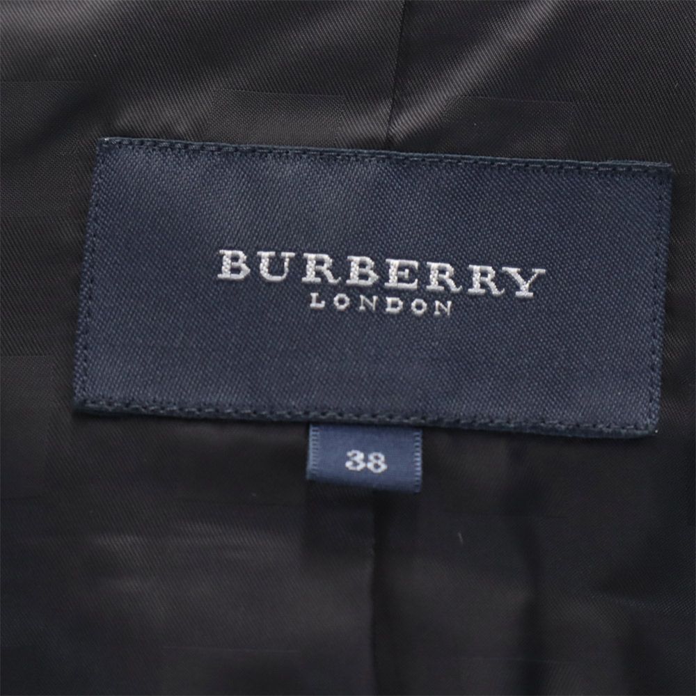 BURBERRY バーバリー 三陽商会 日本製 ウール テーラードジャケット 38 黒 レディース