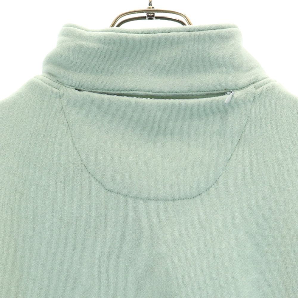 ハフ 日本製 長袖 ハーフジップ トレーナー S グリーン系 HUF スウェット 裏起毛 刺繍 プルオーバー メンズ