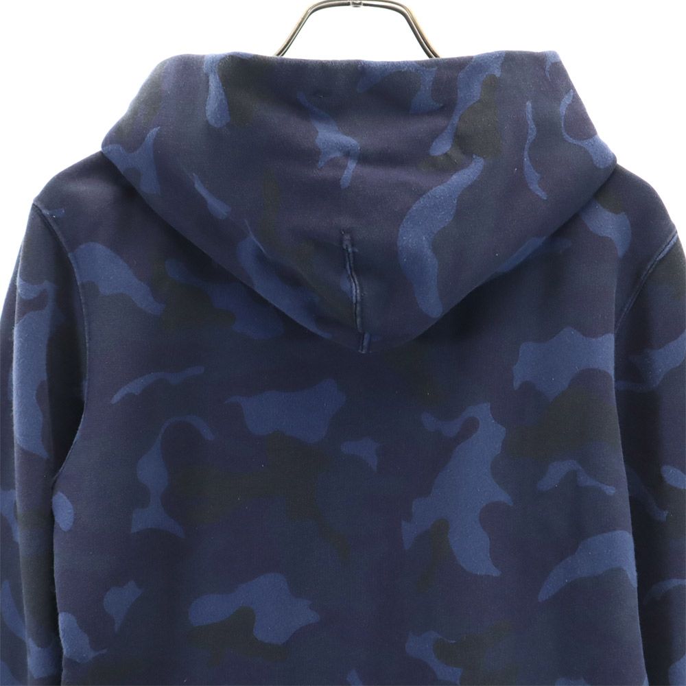 BLACK LABEL CRESTBRIDGE ブラックレーベルクレストブリッジ 三陽商会 カモフラ柄 長袖 ジップパーカー 2 ネイビー系 迷彩 スウェット メンズ