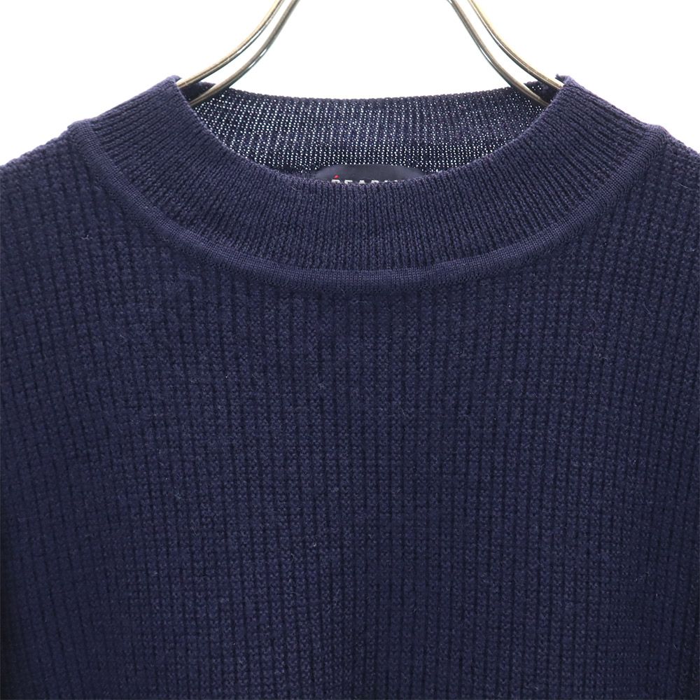 PEARLY GATES パーリーゲイツ 日本製 ゴルフ 長袖 ウール セーター 5 ネイビー×レッド ニット メンズ