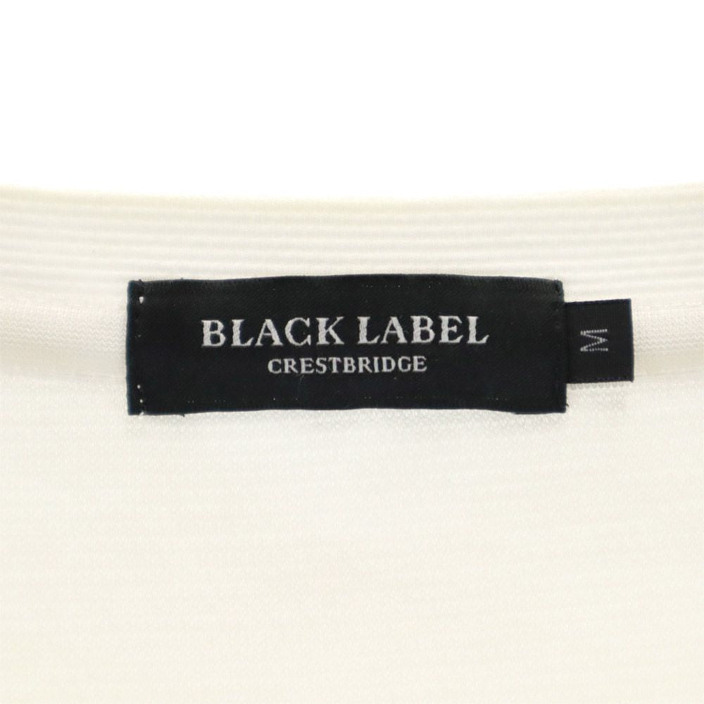 BLACK LABEL CRESTBRIDGE ブラックレーベル クレストブリッジ 三陽商会 長袖 Tシャツ M ホワイト ロンT メンズ