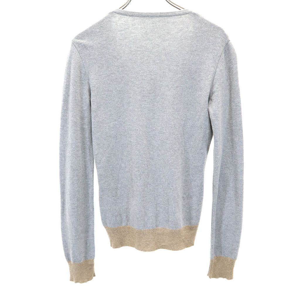 AEFFE アエッフェ 長袖 Vネック セーター 38 グレー系 ニット レディース