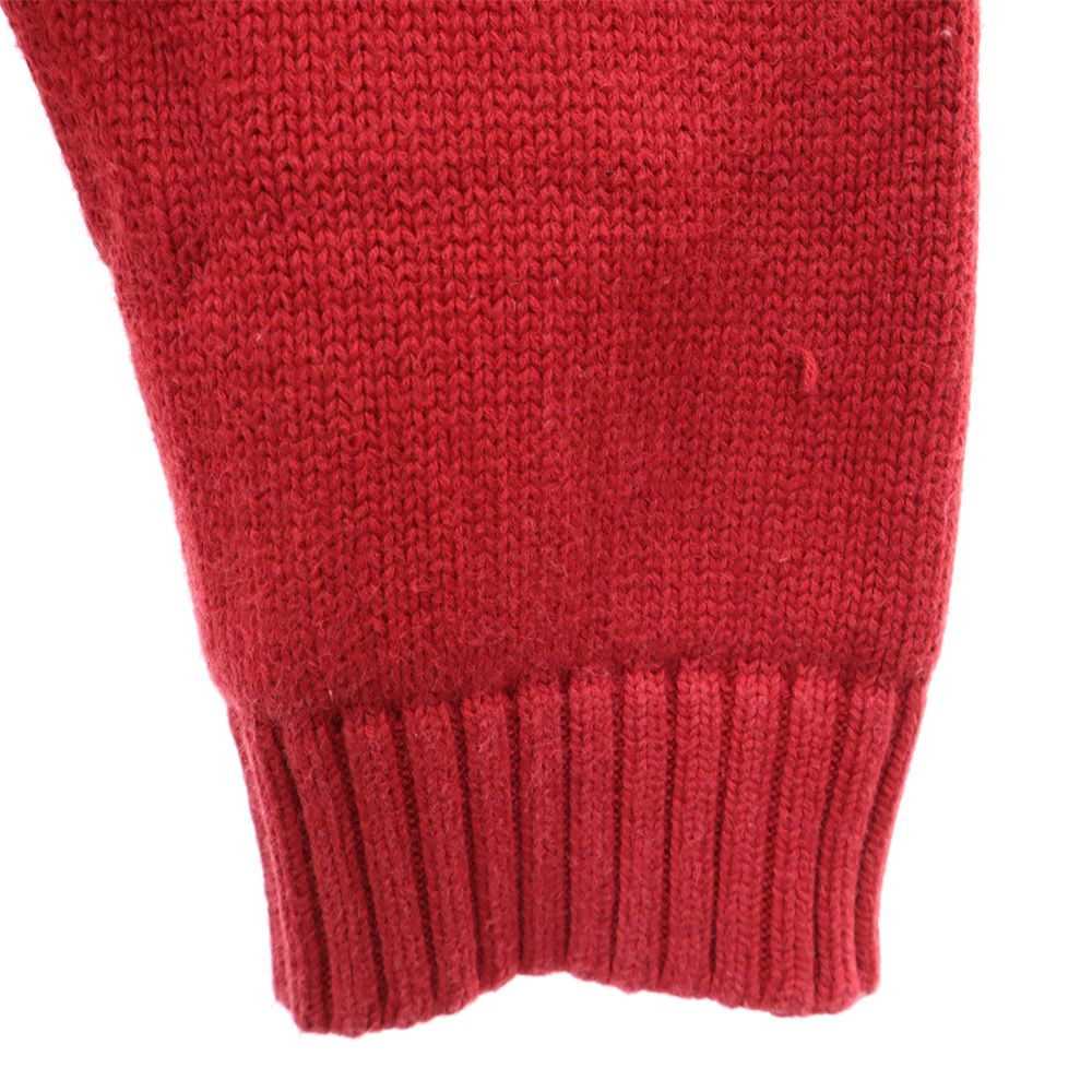 TOMMY HILFIGER トミーヒルフィガー 長袖 セーター XL レッド コットン ニット メンズ