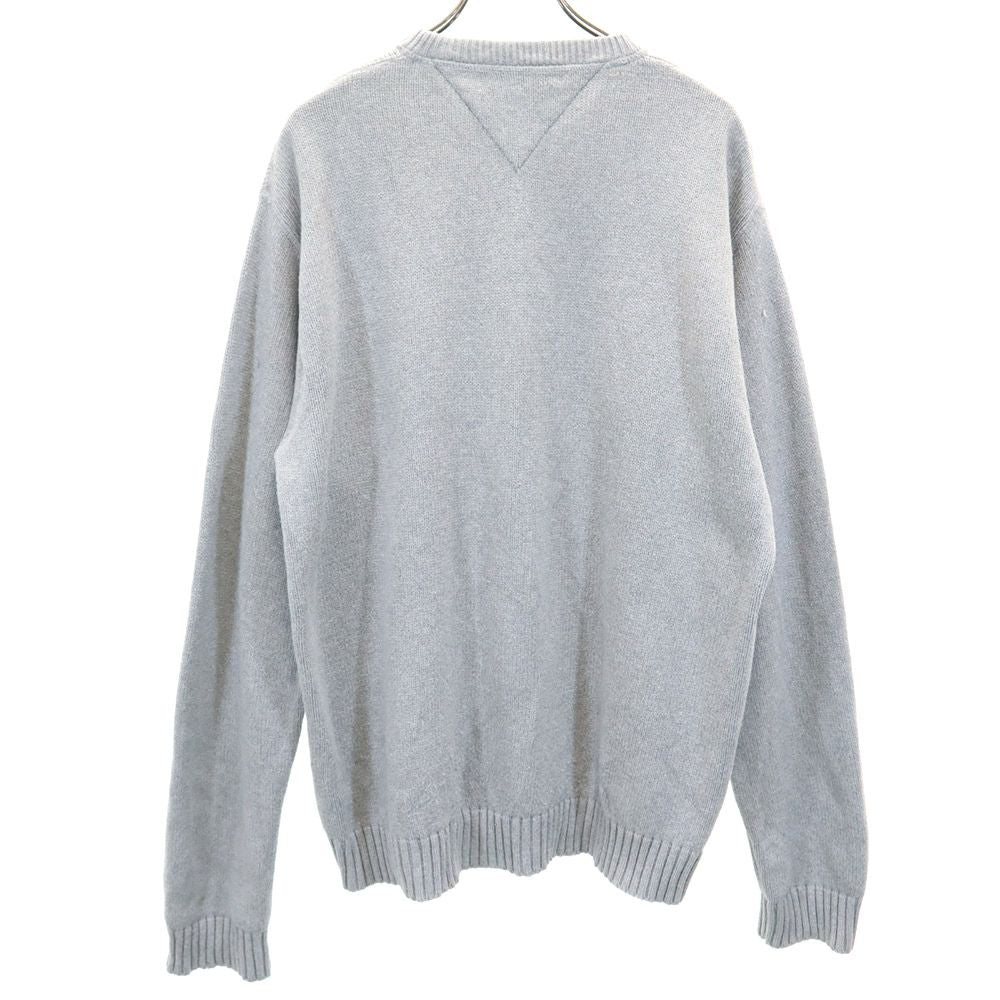 TOMMY HILFIGER トミーヒルフィガー 長袖 セーター XL グレー コットン ニット メンズ