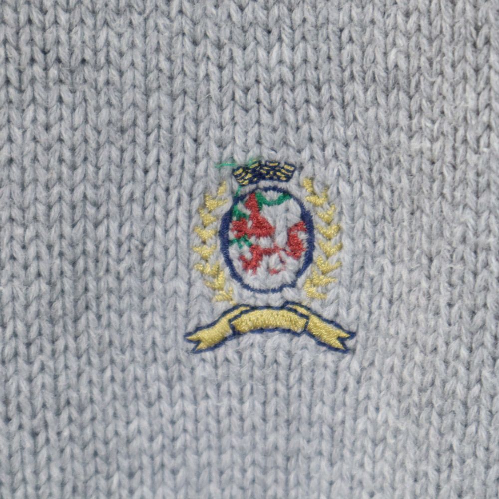 TOMMY HILFIGER トミーヒルフィガー 長袖 セーター XL グレー コットン ニット メンズ