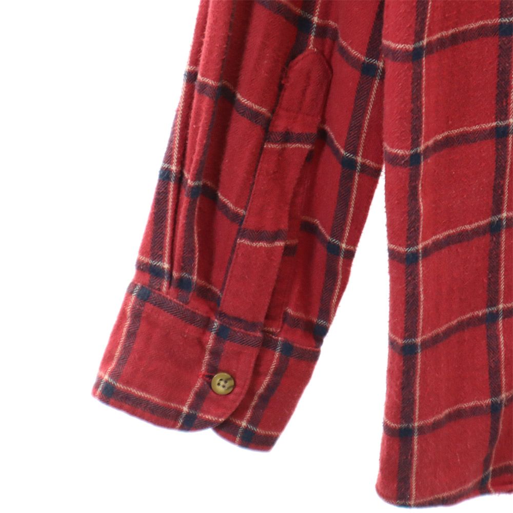 CHAPS RALPH LAUREN チャップスラルフローレン チェック柄 長袖 ボタンダウンシャツ M 赤系 メンズ