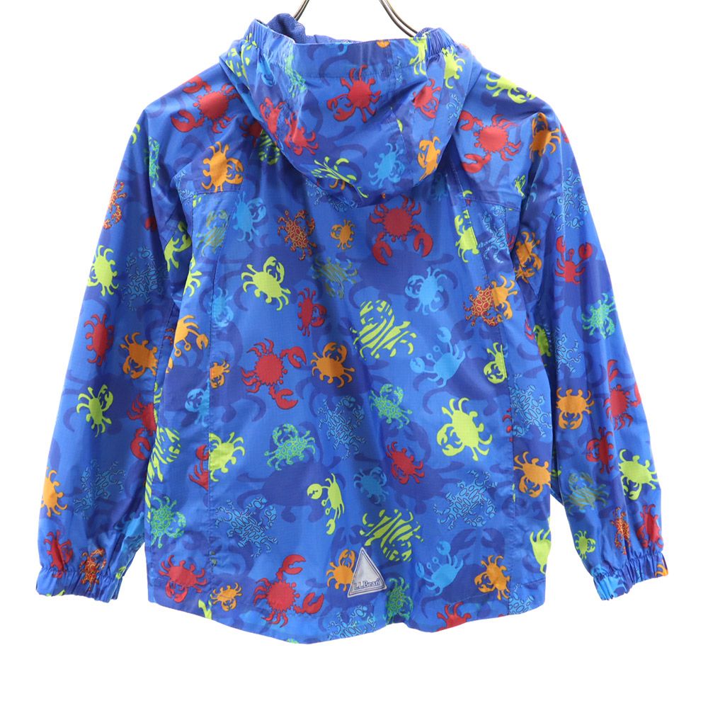 L.L.Bean エルエルビーン アウトドア 総柄 ナイロンジャケット 8 青系 キッズ