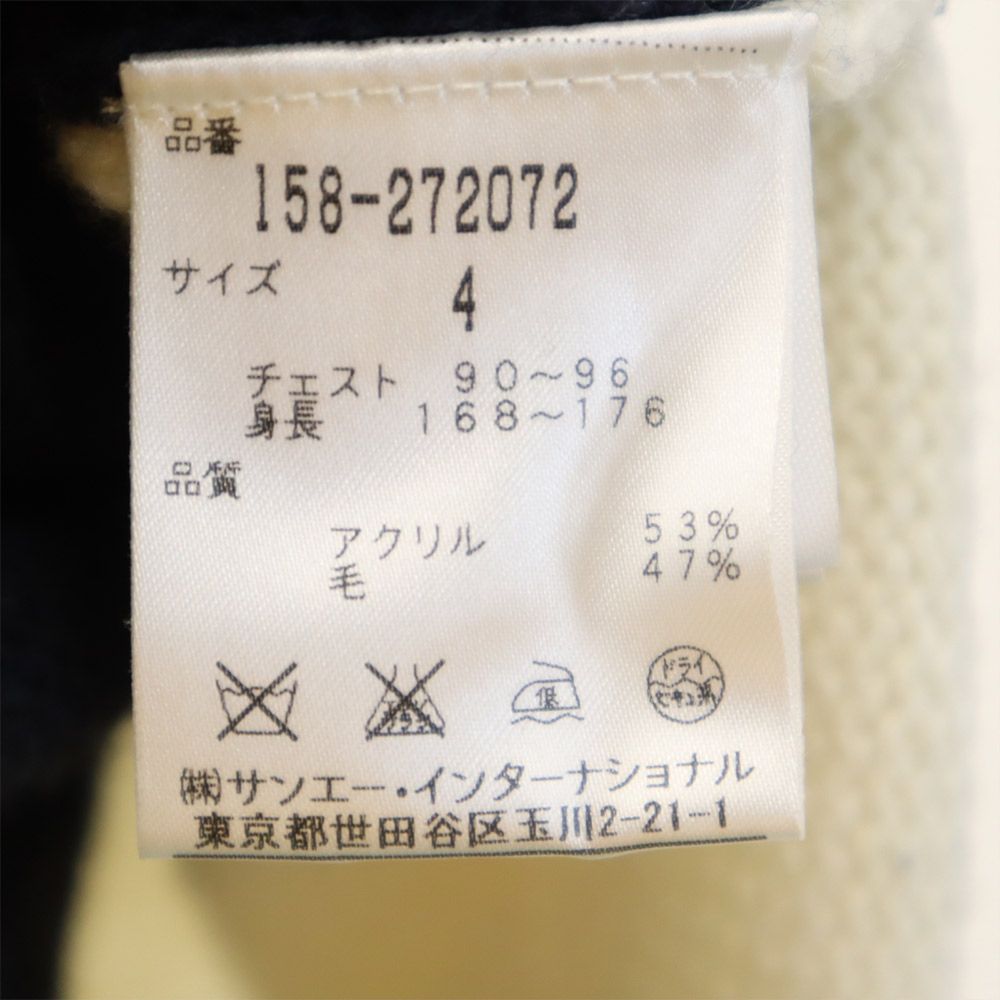 MASTER BUNNY EDITION マスターバニーエディション パーリーゲイツ コラボ 長袖 Vネック カーディガン 4 ネイビー系 PEARLY GATES ニット メンズ