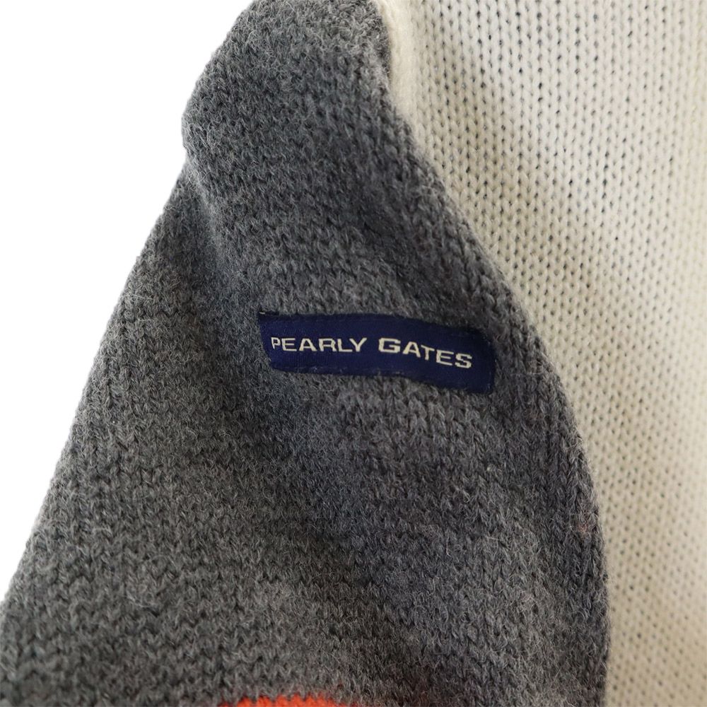 MASTER BUNNY EDITION マスターバニーエディション パーリーゲイツ コラボ 長袖 Vネック カーディガン 4 ネイビー系 PEARLY GATES ニット メンズ