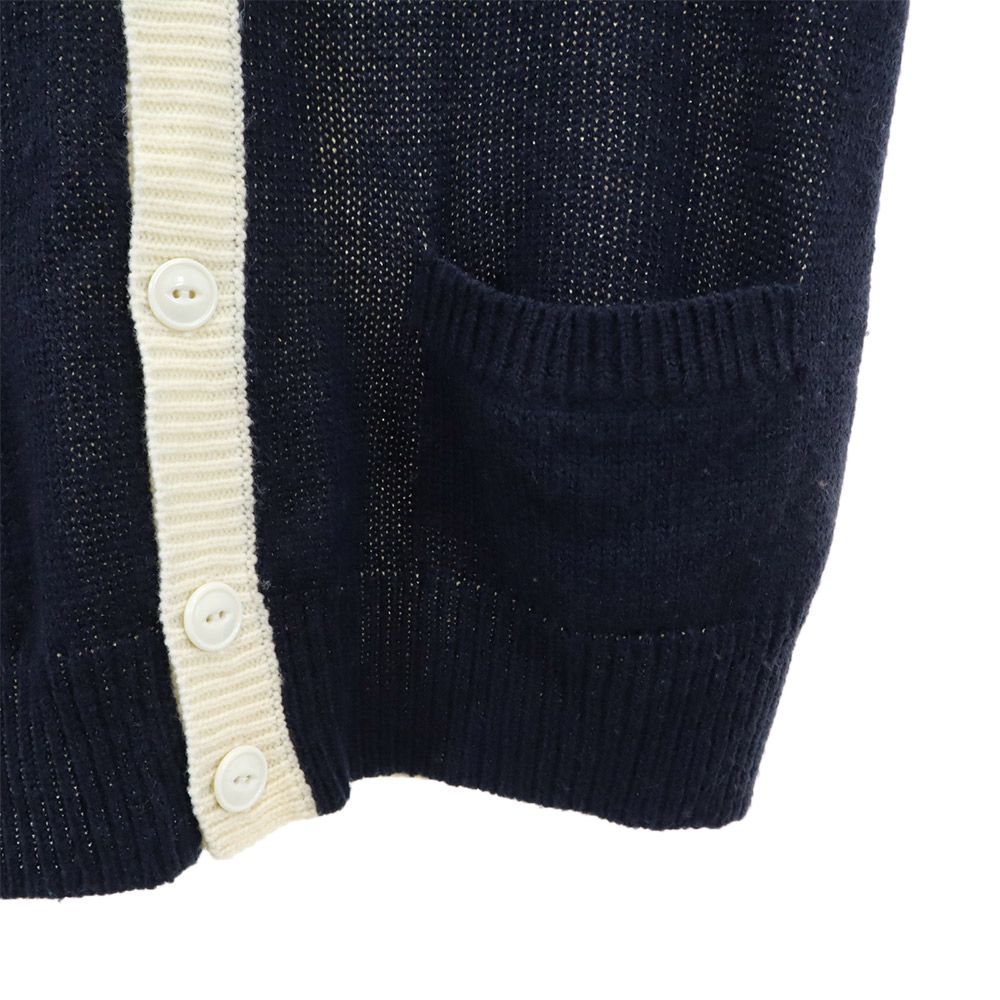 MASTER BUNNY EDITION マスターバニーエディション パーリーゲイツ コラボ 長袖 Vネック カーディガン 4 ネイビー系 PEARLY GATES ニット メンズ