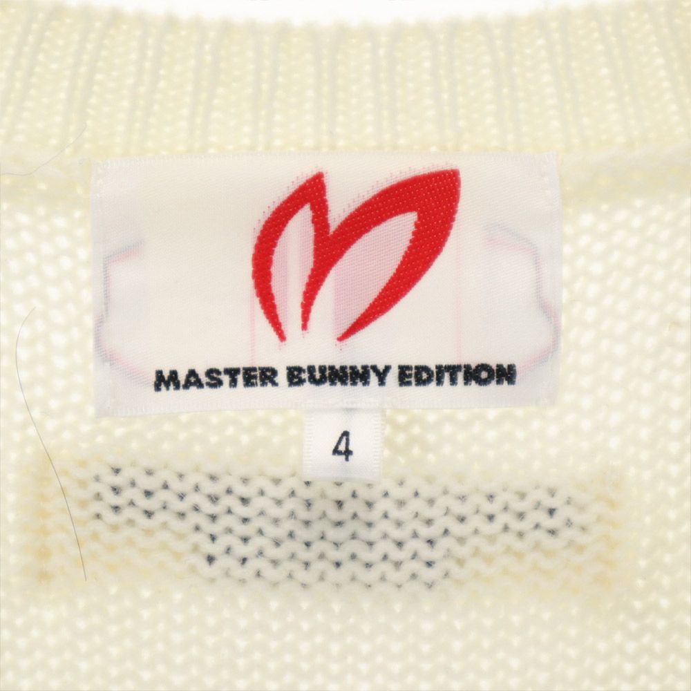 MASTER BUNNY EDITION マスターバニーエディション パーリーゲイツ コラボ 長袖 Vネック カーディガン 4 ネイビー系 PEARLY GATES ニット メンズ