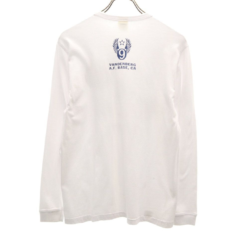 Buzz Rickson's バズリクソンズ USA製 プリント 長袖 Tシャツ S ホワイト ロンT メンズ