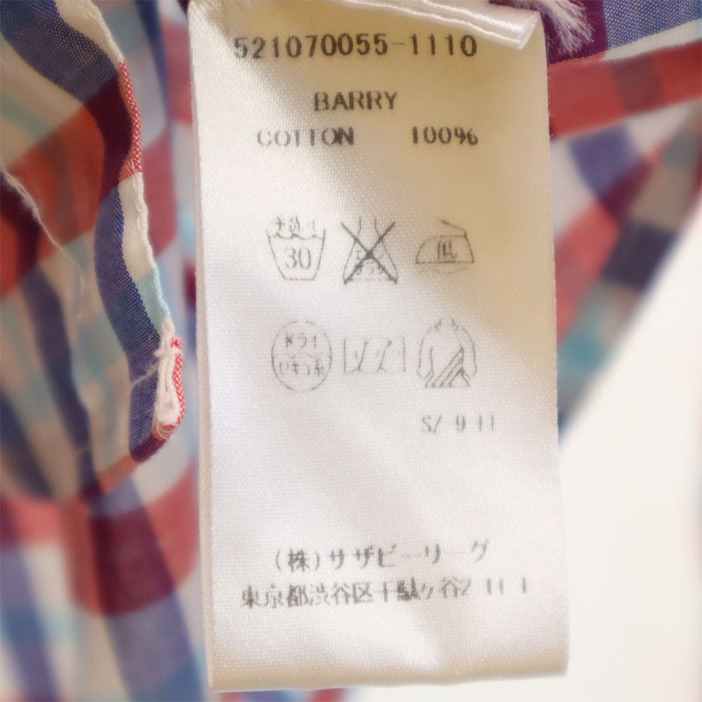 Frank&Eileen フランクアンドアイリーン チェック柄 長袖 スキッパータイプ シャツ XS レディース