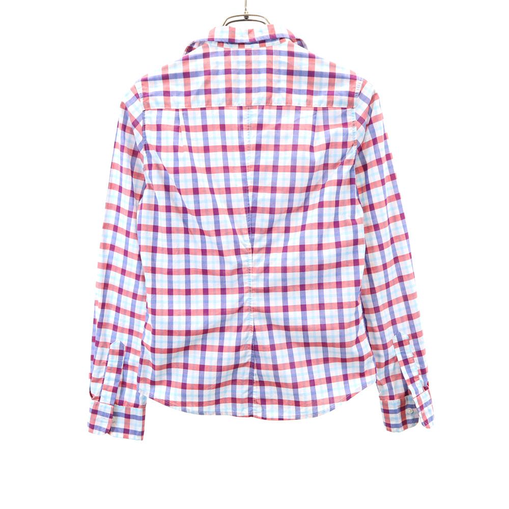 Frank&Eileen フランクアンドアイリーン チェック柄 長袖 スキッパータイプ シャツ XS レディース