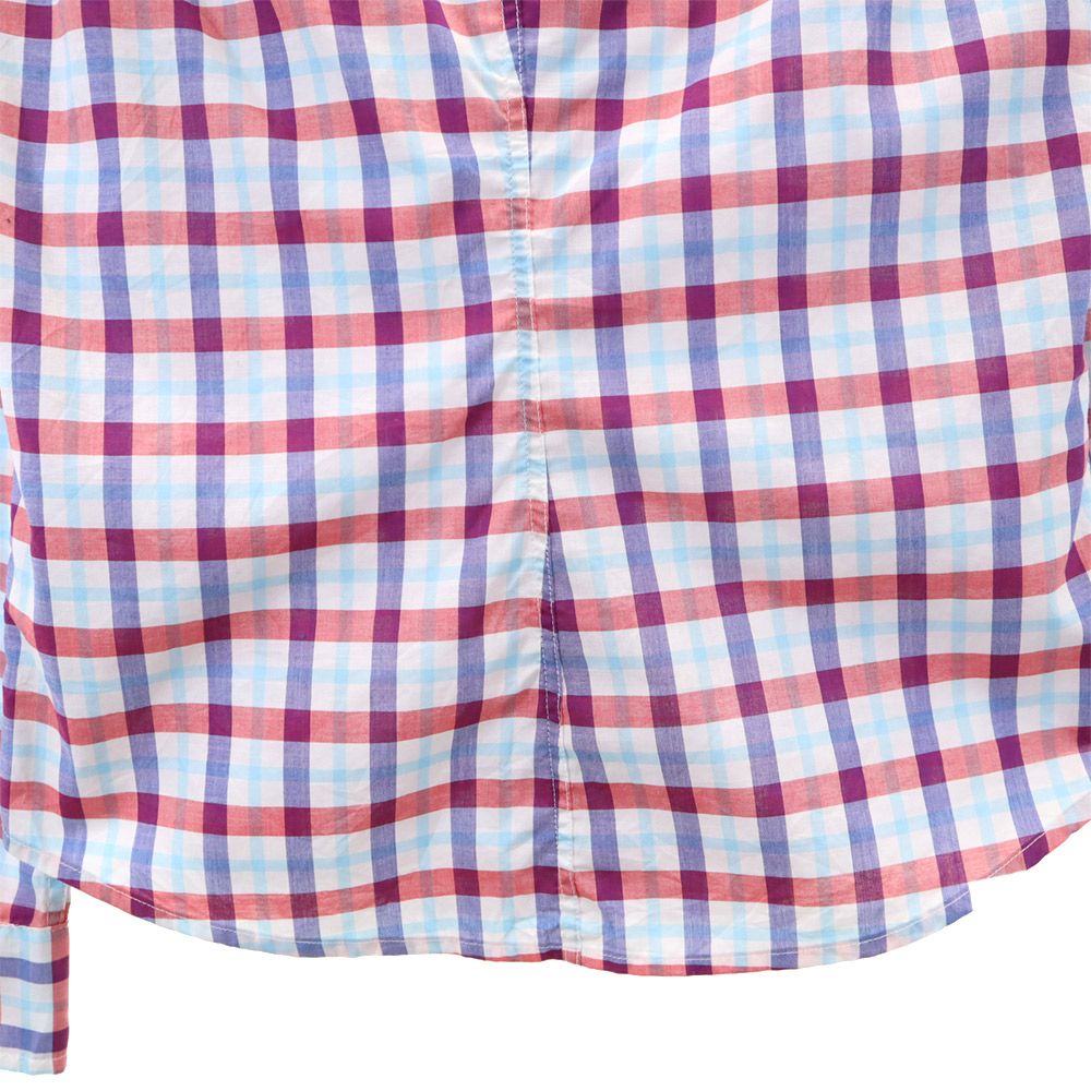 Frank&Eileen フランクアンドアイリーン チェック柄 長袖 スキッパータイプ シャツ XS レディース