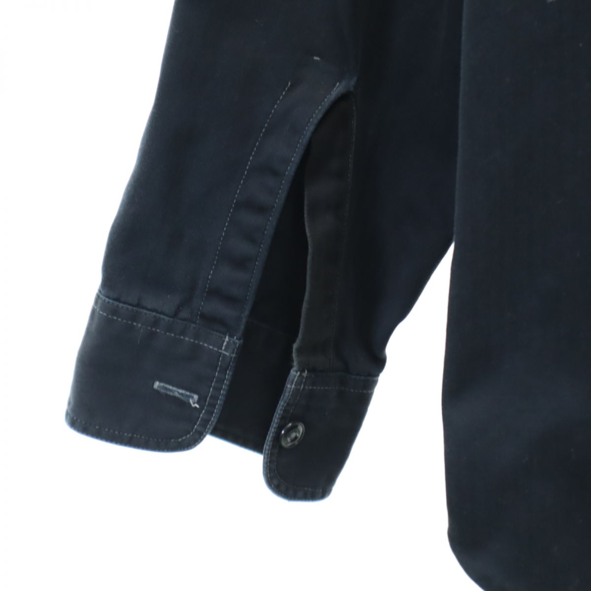 バズリクソンズ 東洋エンタープライズ 日本製 長袖 ヘリンボーン ワークシャツ S ネイビー Buzz Rickson's メンズ