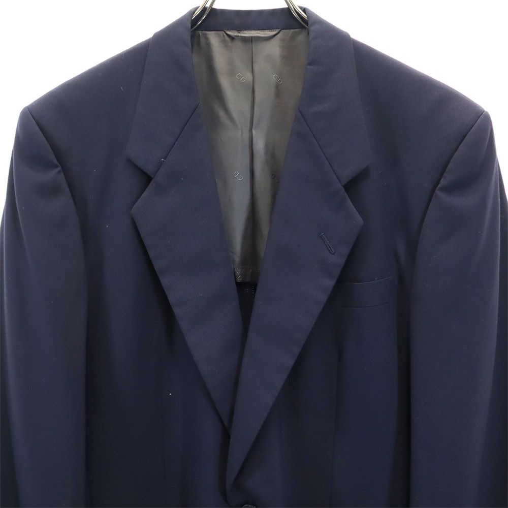 Christian Dior クリスチャンディオール 90s オールド ウールブレンド テーラードジャケット A-5 ネイビー MONSIEUR メンズ