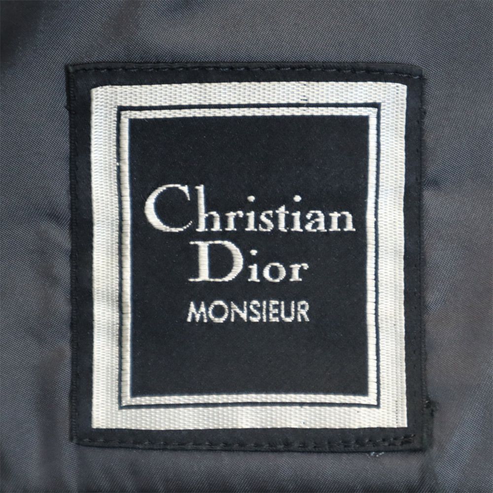 Christian Dior クリスチャンディオール 90s オールド ウールブレンド テーラードジャケット A-5 ネイビー MONSIEUR メンズ