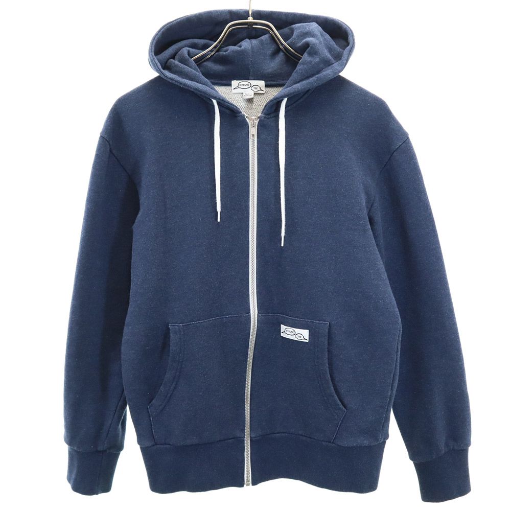 Kitsune' Tee キツネティー 長袖 ジップパーカー S ネイビー スウェット メンズ