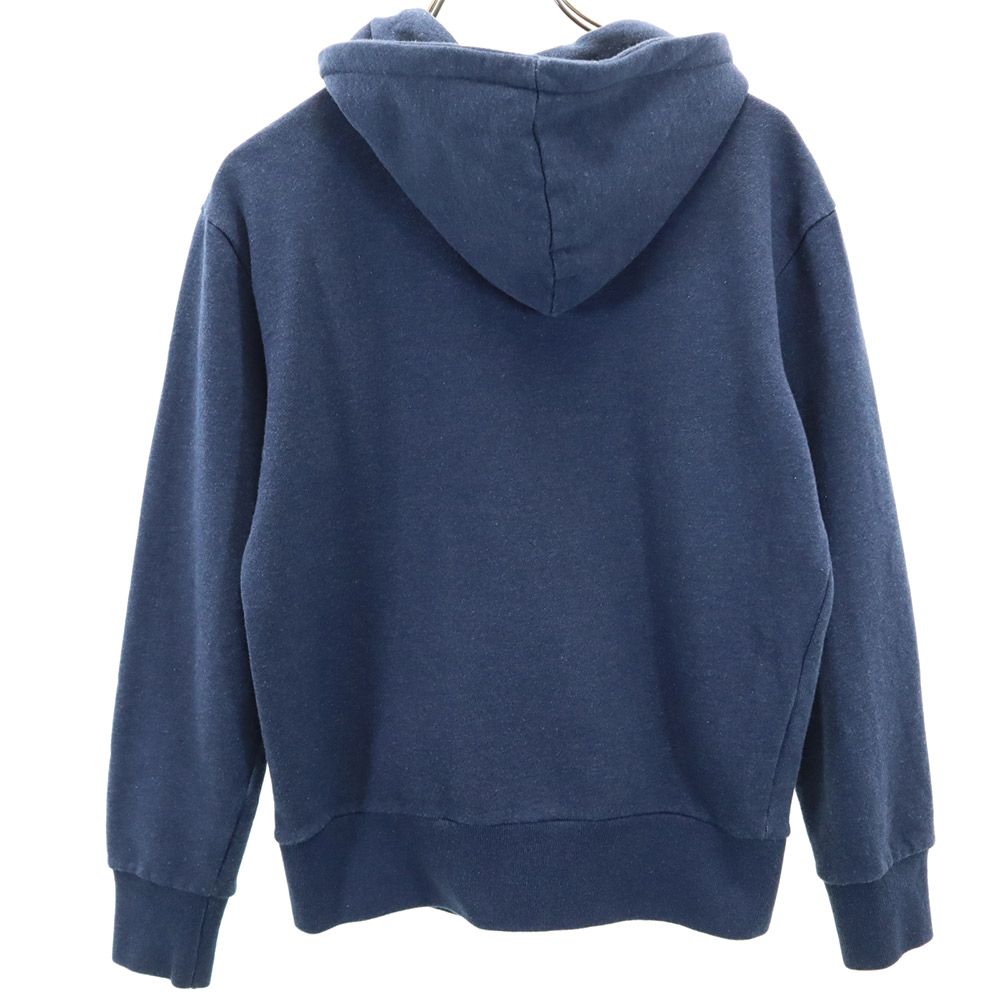 Kitsune' Tee キツネティー 長袖 ジップパーカー S ネイビー スウェット メンズ