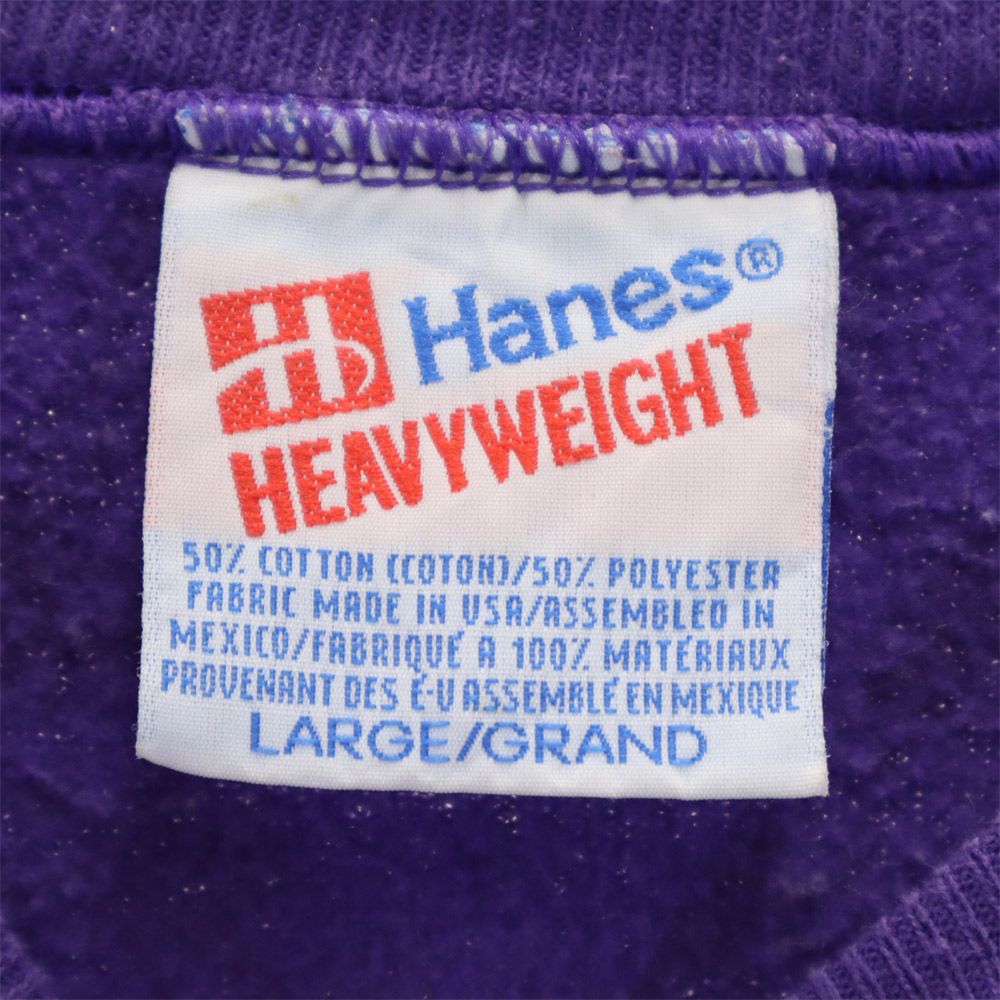 Hanes ヘインズ 90s USA製 オールド 長袖 トレーナー L パープル スウェット メンズ