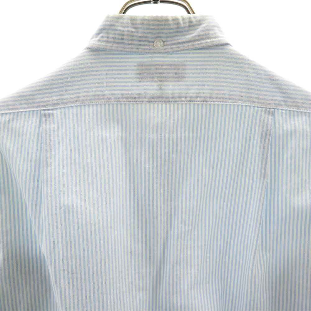 A BATHING APE アベイシングエイプ ストライプ 長袖 ボタンダウンシャツ S ブルー系 メンズ