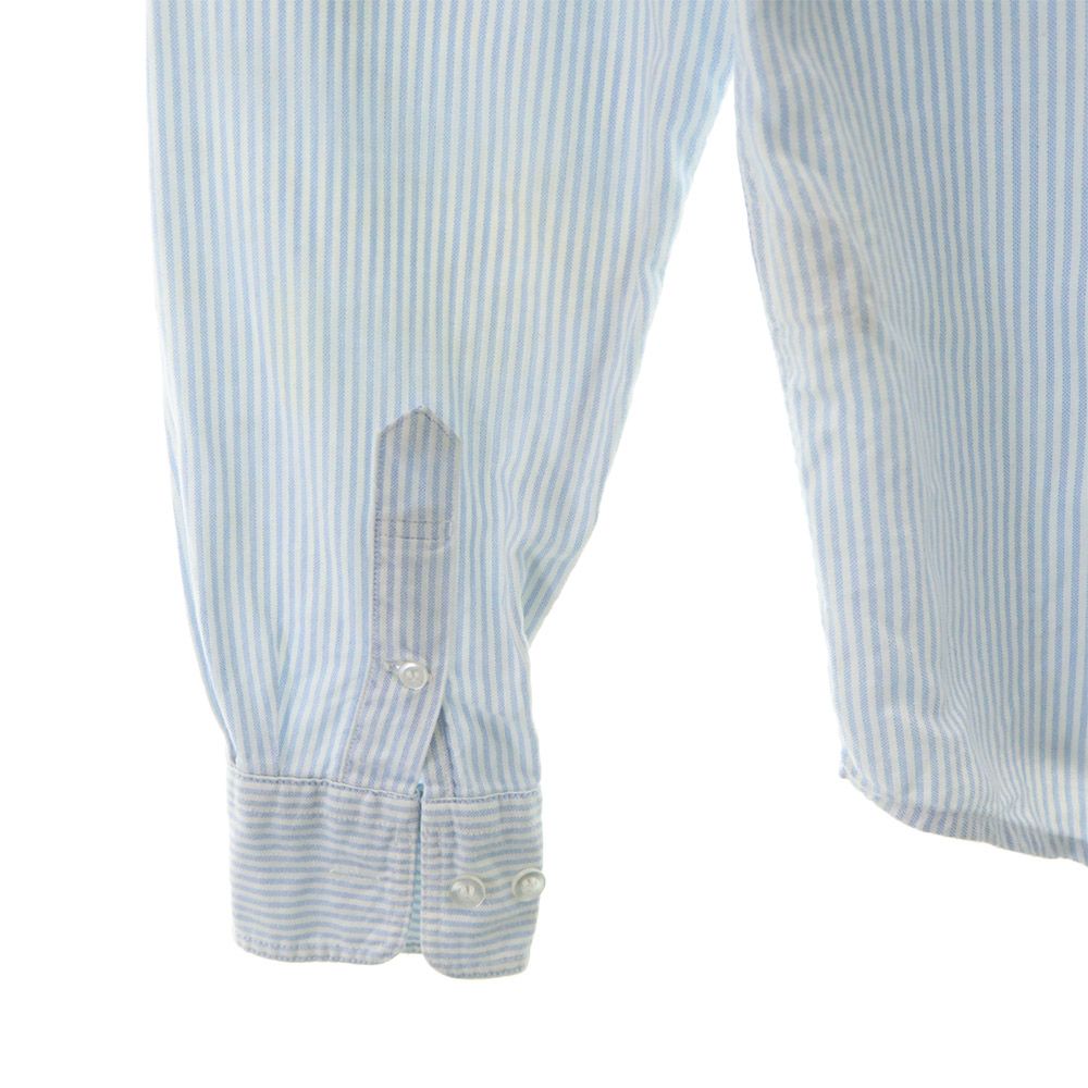 A BATHING APE アベイシングエイプ ストライプ 長袖 ボタンダウンシャツ S ブルー系 メンズ