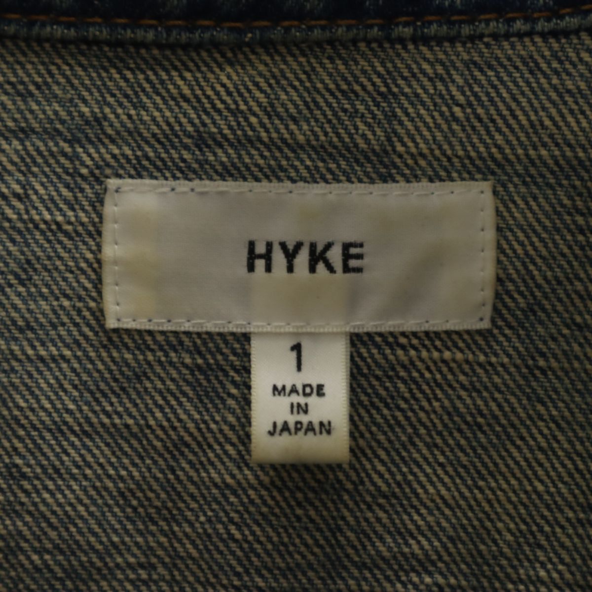 HYKE ハイク 日本製 デニムジャケット 1 ジージャン レディース