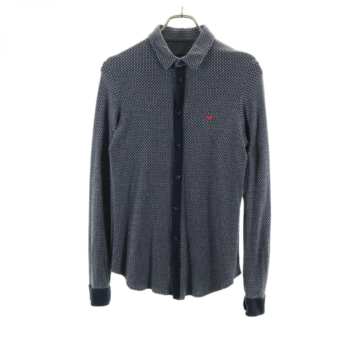 Emporio Armani エンポリオアルマーニ 長袖 ニット シャツ S ブラック メンズ