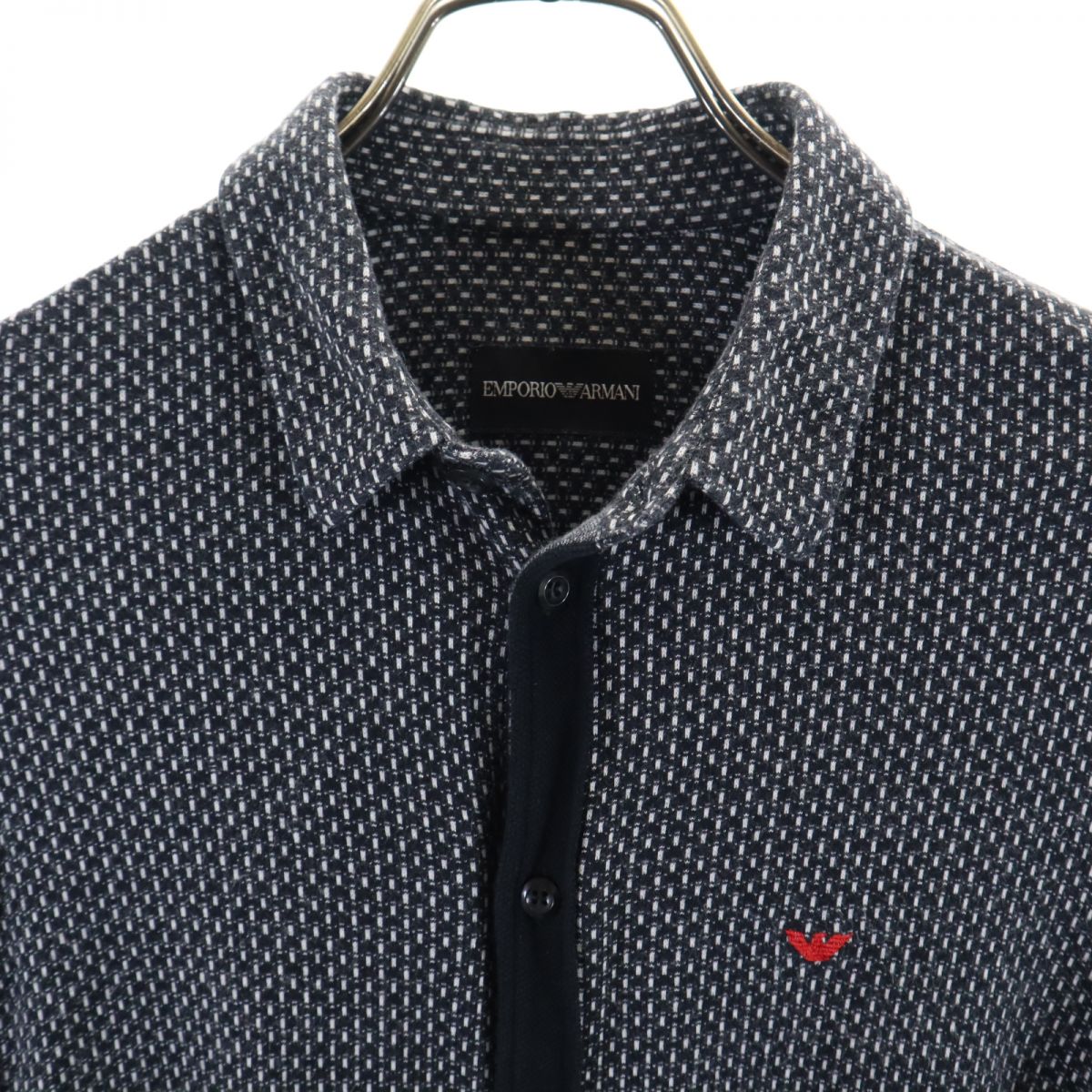 Emporio Armani エンポリオアルマーニ 長袖 ニット シャツ S ブラック メンズ