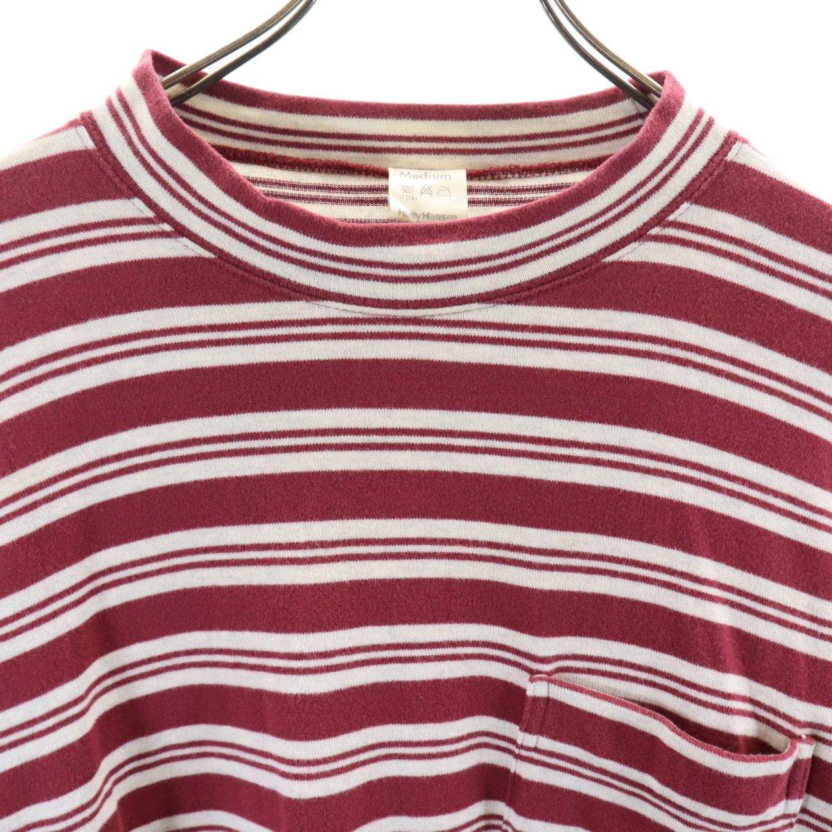 ヘリーハンセン 長袖 シャツ M レッド HELLY HANSEN ロンT メンズ