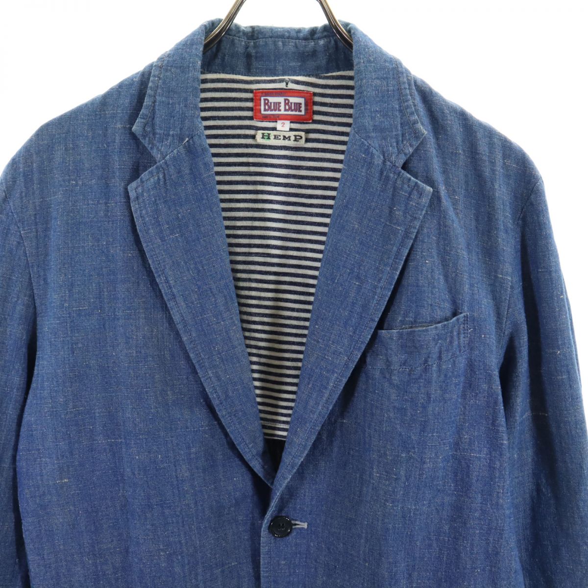BLUE BLUE ブルーブルー 長袖 デニム テーラードジャケット 2 ブルー系 メンズ