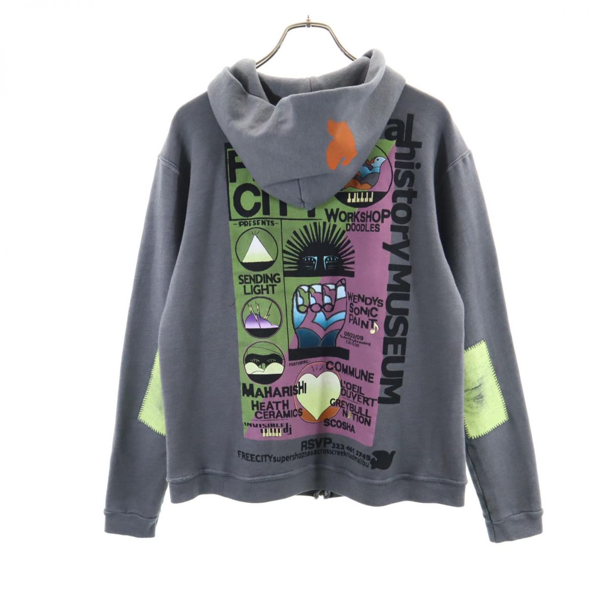 BIG BIGGER BIGGEST USA製 長袖 ジップパーカー 3 グレー系 裏起毛 メンズ