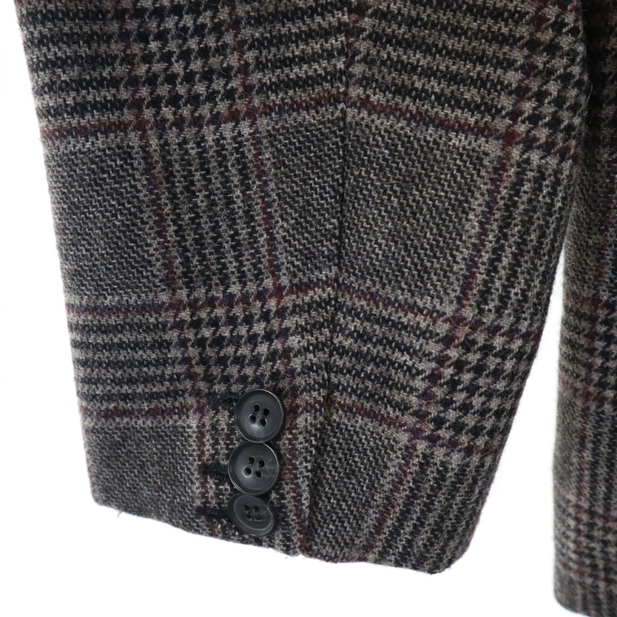 TAGLIATORE タリアトーレ イタリア製 チェック柄 ウールブレンド テーラードジャケット 50 グレー系 メンズ