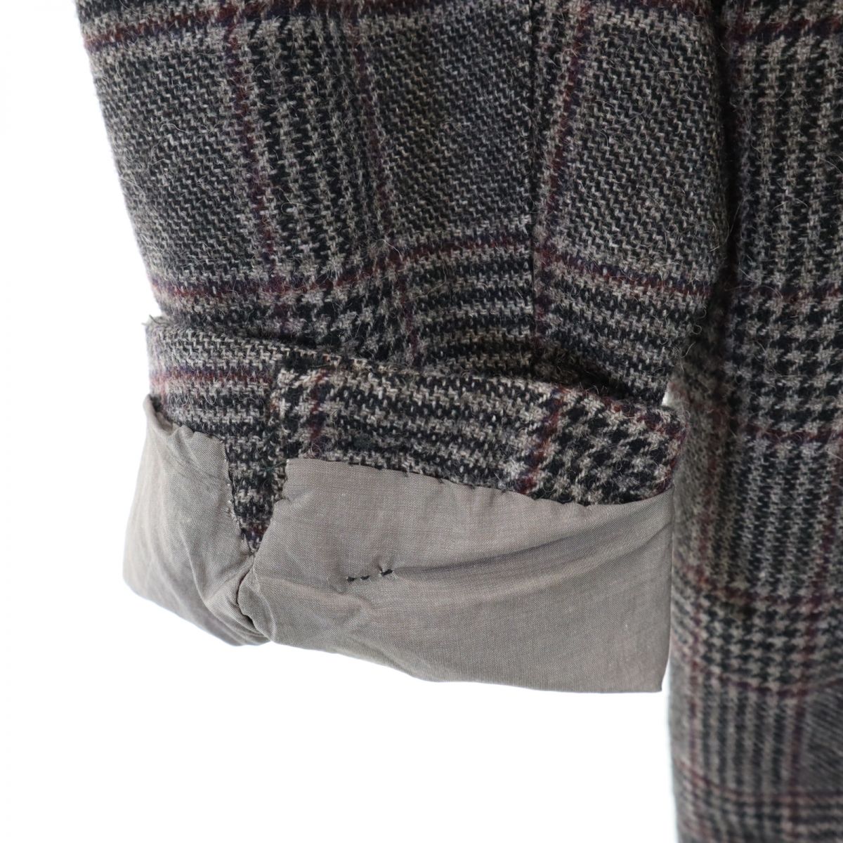 TAGLIATORE タリアトーレ イタリア製 チェック柄 ウールブレンド テーラードジャケット 50 グレー系 メンズ
