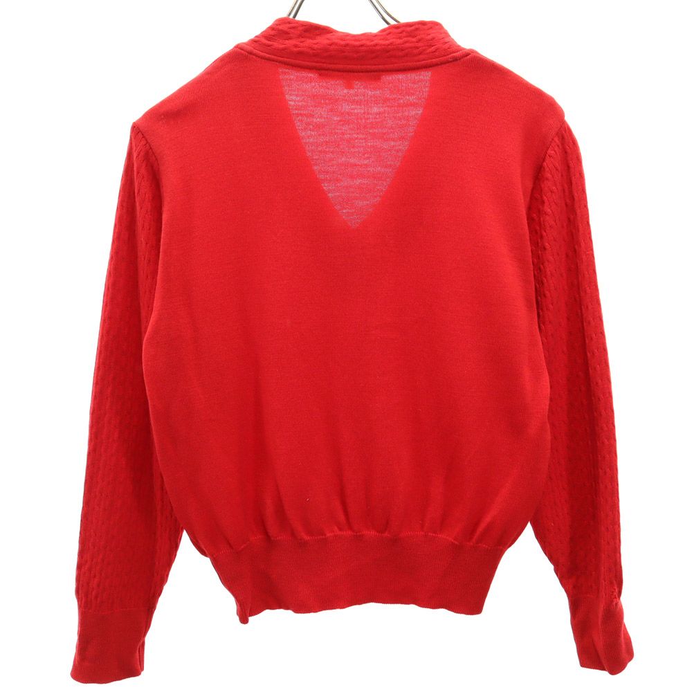 Christian Dior SPORTS クリスチャンディオール スポーツ 90s 長袖 ウール Vネック セーター M レッド オールド ヴィンテージ レディース