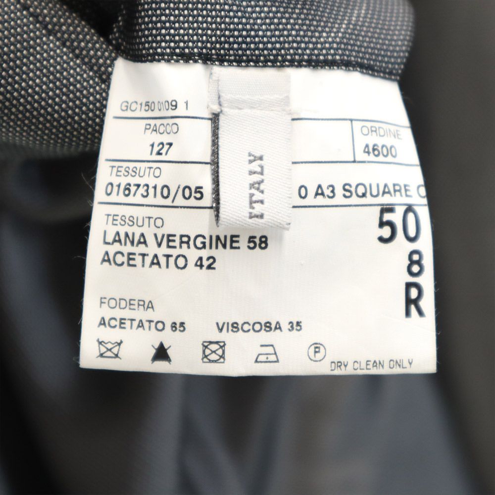 CC COLLECTION CORNELIANI シーシーコレクション コルネリアー二 イタリア製 ウールブレンド テーラードジャケット 50 黒 メンズ