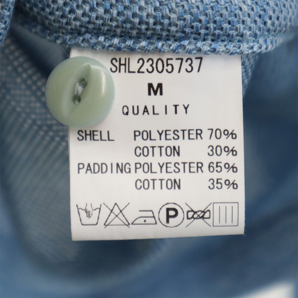 未使用 ANDFAMILYS co. アンドファミリーズ 日本製 長袖 オリエンタルメッシュ シャツ 38 ブルー系 メンズ