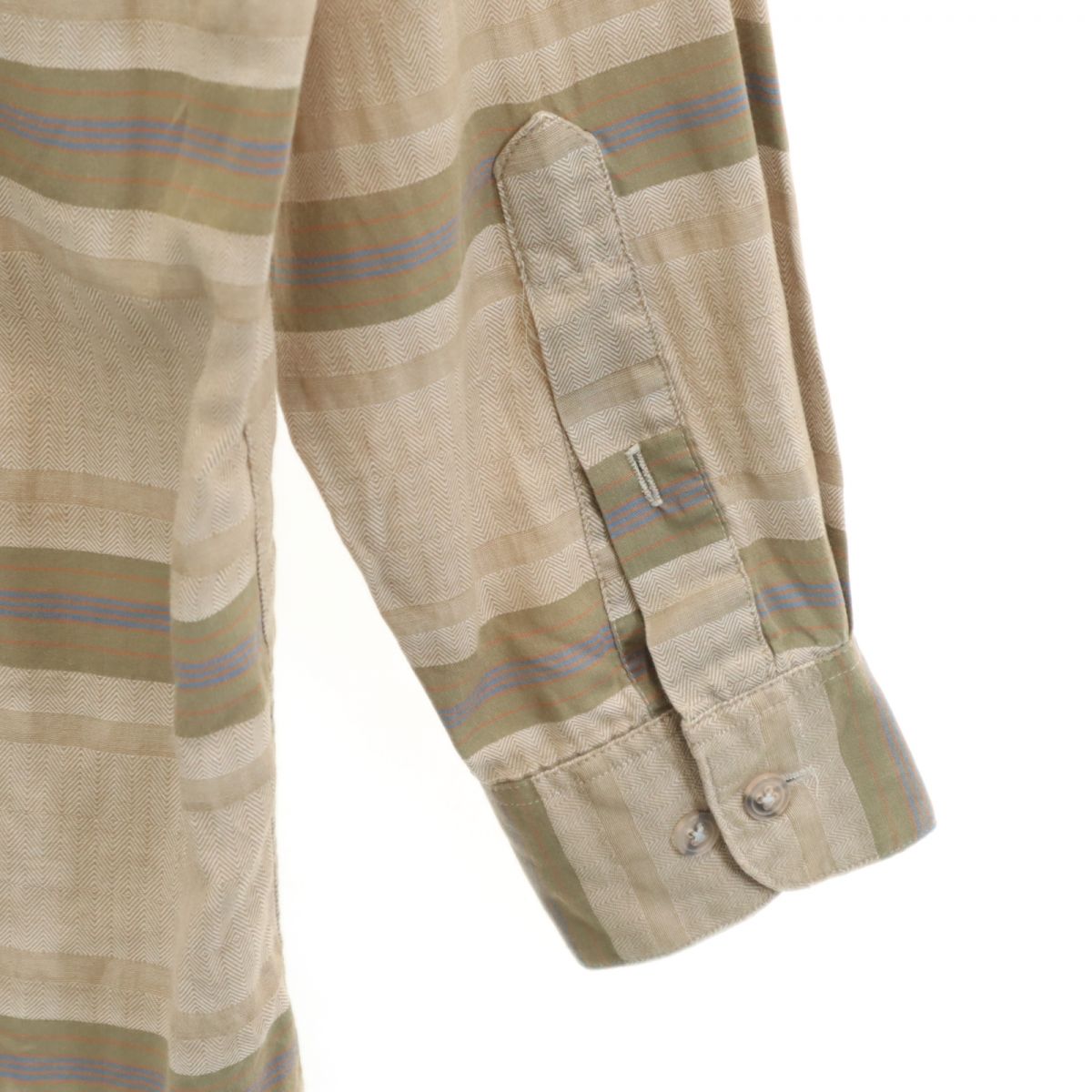 Pierre Cardin ピエールカルダン 90s オールド チェック 長袖 シャツ M ベージュ系 メンズ