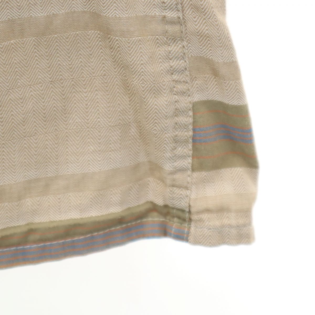 Pierre Cardin ピエールカルダン 90s オールド チェック 長袖 シャツ M ベージュ系 メンズ