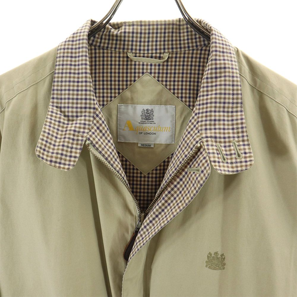 Aquascutum アクアスキュータム 90s 日本製 オールド スイングトップ M ベージュ メンズ