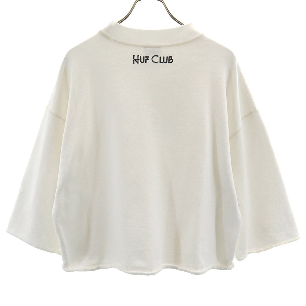 HUF ハフ 日本製 プリント 7分袖 トレーナー M ホワイト スウェット メンズ