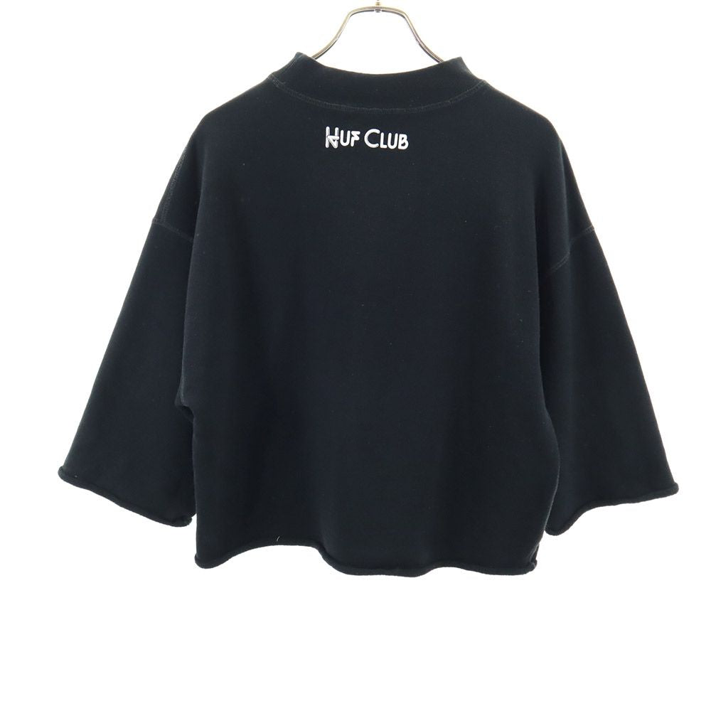 HUF ハフ 日本製 プリント 7分袖 トレーナー S ブラック スウェット メンズ