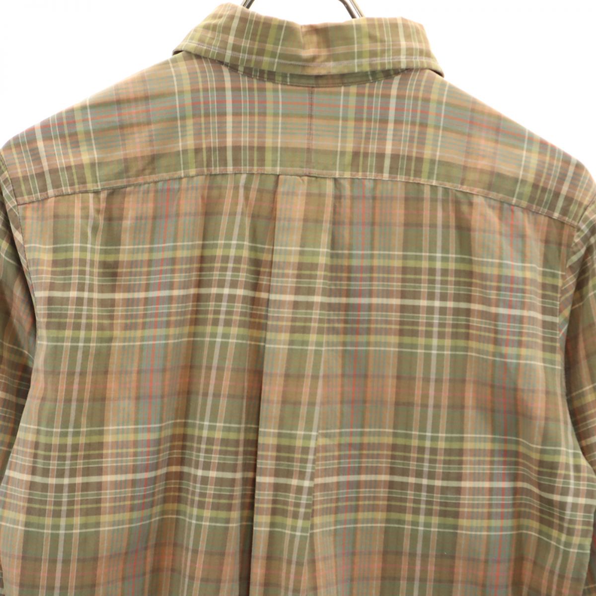 ラルフローレン チェック柄 長袖 ボタンダウンシャツ L ベージュ系 RALPH LAUREN レディース