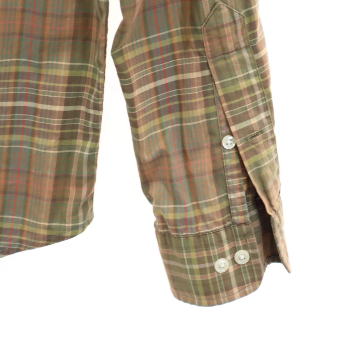 ラルフローレン チェック柄 長袖 ボタンダウンシャツ L ベージュ系 RALPH LAUREN レディース