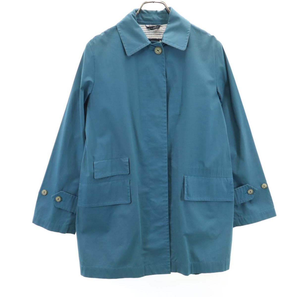 Mackintosh マッキントッシュ 英国製 ステンカラーコート 34 ブルー系 レディース