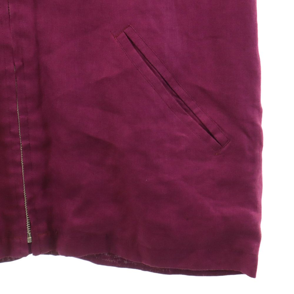 Paul Smith ポールスミス 日本製 リネン ジップジャケット M ボルドー系 LONDON メンズ