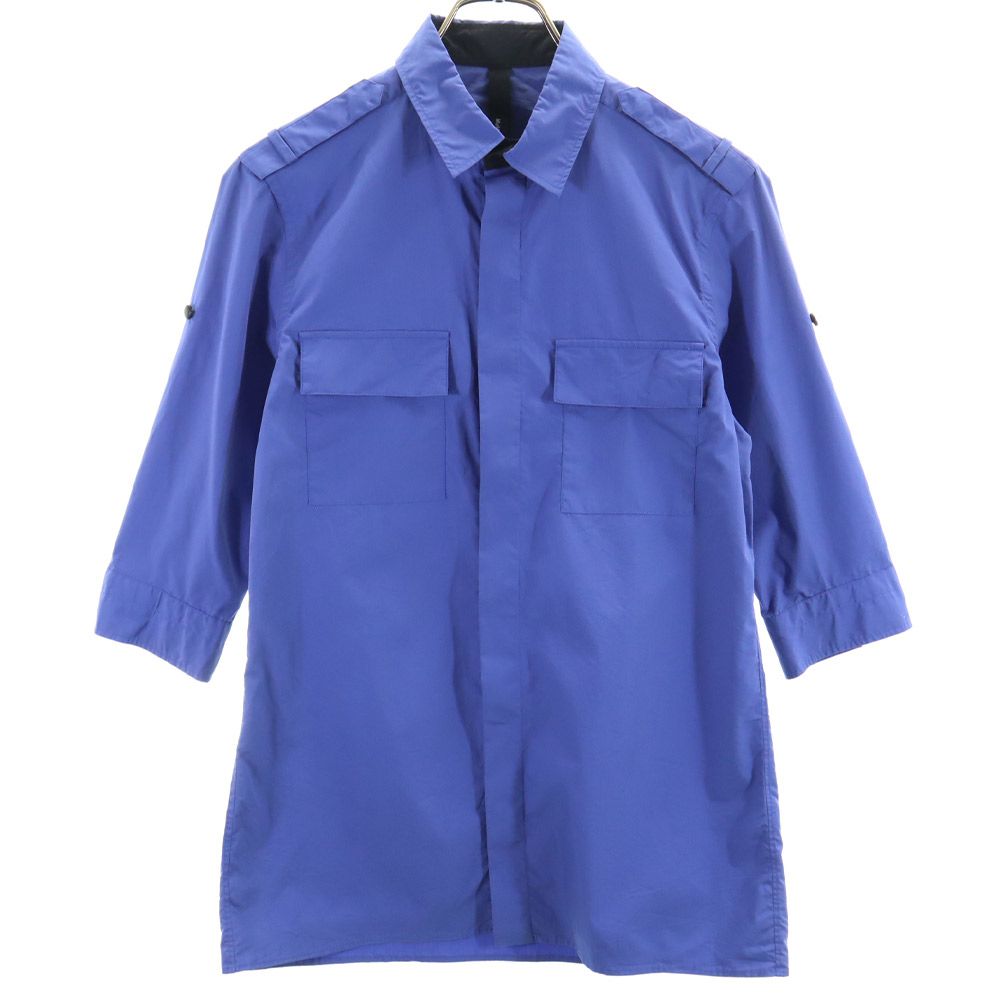 MofM マイオブムーズ 日本製 5分袖 シャツ 1 ブルー メンズ