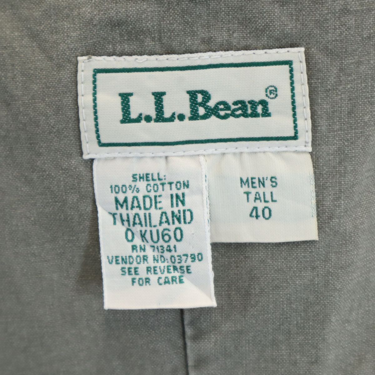 L.L.Bean エルエルビーン テーラードジャケット 40 カーキ系 アウトドア メンズ